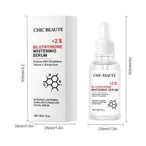 CHIC BEAUTE - Suero Facial con Glutatión, Ácido Kójico y Vitamina C, Esencia Facial Aclarante, Suero Blanqueador para el Cuidado de la Piel del Rostro, para Eliminar <span class=keywords><strong>Manchas</strong></span> Oscuras - Product Image 3