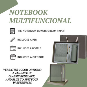 Set <span class=keywords><strong>Regalo</strong></span> Aziendale di Lusso <span class=keywords><strong>per</strong></span> Uomo Idea Promozionale Con Penna Taccuino e Thermos - Product Image 4