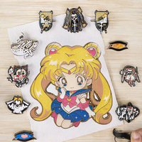 Broche en métal émaillé personnalisée, personnage d'animal de dessin animé pour vêtements, collection de cadeaux