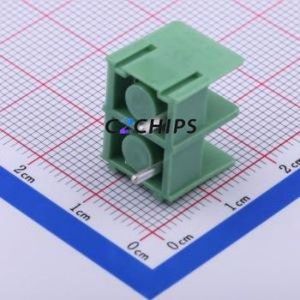 DBT10-7.62-2P-GN-P Barrier Terminal Block Through hole Component (THT),P=7.62mm Connector Two Sides 7.62mm 1x2P Straight Pin - Product Image 1