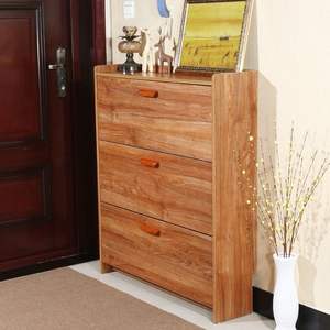 <span class=keywords><strong>Zapatero</strong></span> de Madera Sencillo con Puerta Estrecha para <span class=keywords><strong>Entrada</strong></span>, Almacenamiento en el Hogar, Estante de Pared para Zapatos - Product Image 5