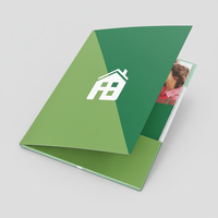 Carpeta de Presentación A4 Personalizada con Color, Logotipo en Relieve, Publicidad Promocional, 2 Bolsillos, Impresión en Cartón