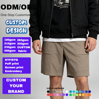 Shorts de travail à poches verticales pour hommes, couleur taupe, taille élastique, braguette boutonnée, passants de ceinture, poches à bouton-pression, coupe ample, longueur mi-cuisse, pour la randonnée