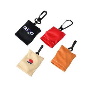 Chiffon de nettoyage en microfibre personnalisé avec pochette, ensemble de lingettes pour objectifs personnalisées, chiffon en microfibre portable pour lunettes, écrans et appareils photo - Product Image 4