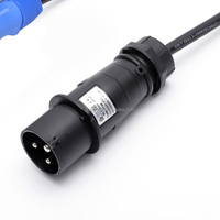 Câble en caoutchouc ABCCABLS 3*2.5mm² PowerCON Classic bleu vers prise industrielle 3 broches IEC60309 16A, cordon convertisseur 230V