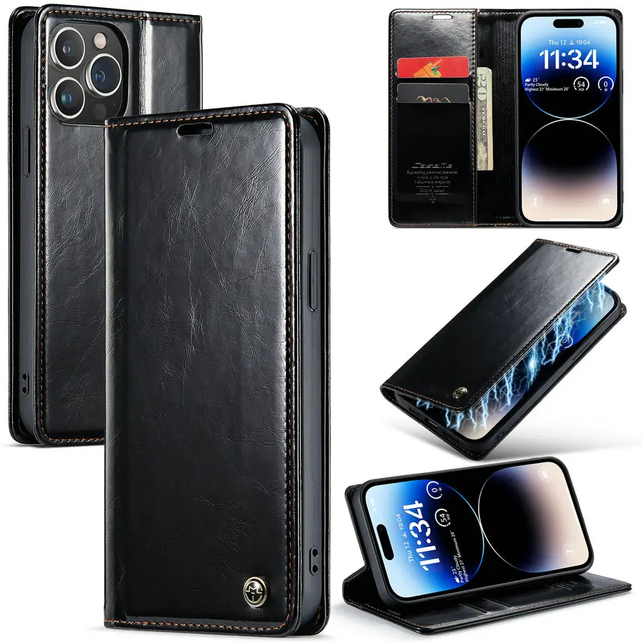 CaseMe carcasa accesorios cartera cubierta del teléfono para iPhone 11 Pro Max de lujo cuero caso para LG G4 G5 G6 V10 V20 para Sony Z3 Z4 Z5