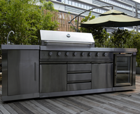 Barbecue portable, appareil de cuisine extérieur en acier inoxydable, grill, cuisine extérieure, île