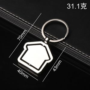 Bất động sản Keychain cá nhân món quà nhà hình dạng Keyring nhà Keychain khuyến mại Keychain kim loại móc chìa khóa tùy chỉnh tên Logo - Product Image 6