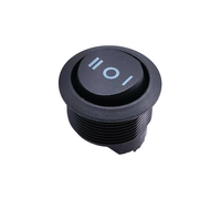 Interrupteur à bascule rond 10A 250VAC, trou de montage 22,8, certifié TUV, résistance de contact, 3 broches verticales, boîtier ignifuge 25T105