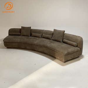 Série de salon minimaliste italienne : Canapé d'angle créatif en arc, grand canapé modulable en tissu givré <span class=keywords><strong>Piaf</strong></span> - Product Image 1