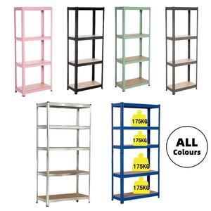 رف وردي 4 طبقات رفوف وحدة رفوف ورقية رفوف تخزين منزلية معدات رفوف معدنية - Product Image 5