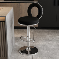 Tabouret de bar pivotant nordique de luxe, tabouret de bar moderne de luxe, tabouret de bar haut réglable