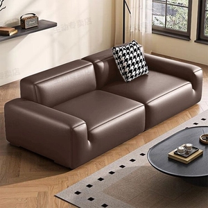 أريكة جلدية حديثة بتصميم فاخر بسعر الجملة أريكة داخلية لغرفة المعيشة والشقق الصغيرة - Product Image 1