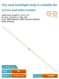 Barra de luz LED <span class=keywords><strong>L1</strong></span> NU7.1/7,3 F5 <span class=keywords><strong>CDM</strong></span> _ S27(2) R1.3 _ S1C _ 100 SKD Kits de piezas compatibles con la UE65NU7100U de 1/2/2/2 - Product Image 2