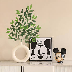 Simulación de vegetación <span class=keywords><strong>artificial</strong></span> 3 ramas hojas de eucalipto Ficus Home Festival decoración para fiesta de boda - Product Image 5