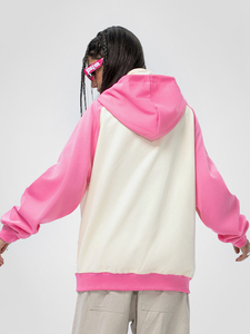 Sweat à capuche zippé intégral pour homme, en molleton 100% coton, double épaisseur, effet vieilli, patchs, motif lettres, coupe oversize, pour l'hiver - Product Image 5