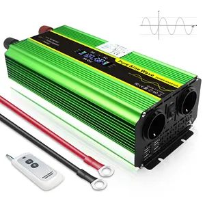 LCD Display 2000w DC 12v to AC 220v Split Phase Card Pure Sine Wave Power Inverters