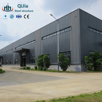 Structure industrielle préfabriquée en acier Q355 pour entrepôt, atelier, hangar, bâtiment, colonnes intermédiaires, résistance au vent élevée