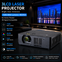 Projecteur laser 3LCD 7200 lumens ANSI Wuxga pour VR Arcade, prise en charge de l'entrée 4K