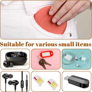 Portable Food Grade Silicone Earphone & <b>Headphone</b> Storage Bag USB Cable <b>Earplug</b> Cases Eco-Friendly Large Capacity Travel Storage - Product Image 4