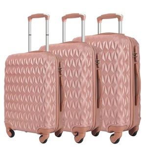 Abs Three Piece <b>Suitcase</b> Set 20 24 28 Inch Silent Spinner Carry On Luggage With Lock Detachable Handle For Leisure Travel - Product Image 5