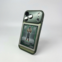 Étui de téléphone pour cartes à collectionner de qualité supérieure, semi-transparent, magnétique, en PC pour iPhone