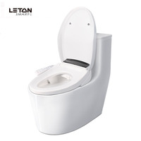 Siège de toilette intelligent chauffant avec bidet électrique, chasse d'eau chaude et froide à double jet