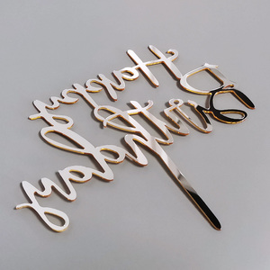 Topper de Acrílico Espejado Dorado <span class=keywords><strong>para</strong></span> Pastel <span class=keywords><strong>Letrero</strong></span> de <span class=keywords><strong>Feliz</strong></span> <span class=keywords><strong>Cumpleaños</strong></span> en Acrílico <span class=keywords><strong>para</strong></span> Decoración de Tartas - Product Image 2