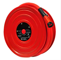 Enrouleur de tuyau d'incendie 30m x 19MM/25MM BSP, pulvérisation/DC/arrêt, fixe, pour tuyau d'incendie oscillant