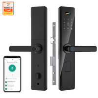 Serrure de porte intelligente numérique Wifi Tuya, code RFID, carte IC, déverrouillage par application de smartphone, Zigbee, empreintes digitales biométriques, serrures intelligentes