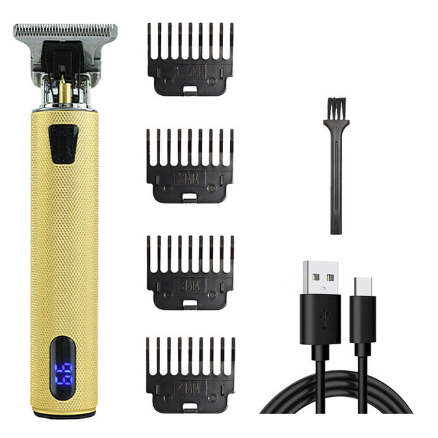 Professional USB Rechargeable Portable Digital Display LCD Cordless Trimmer Electric Hair Trimmer for Men