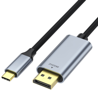 Nouveau câble USB Type C tressé de 2 m vers DisplayPort 1.4, 8K 16K 60Hz 4K 144Hz, câble Type C vers DP