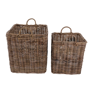 Woven Rattan Storage <b>Basket</b> with <b>Handles</b> for Shelves and Home Decor Multipurpose <b>Wicker</b> <b>Basket</b> Set - Product Image 5