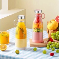Draagbare Huishoudelijke Draadloze Fruitmengmachine Multifunctionele 380Ml Capaciteit Roestvrij Staal Usb Voor Gebruik Buitenshuis Rv