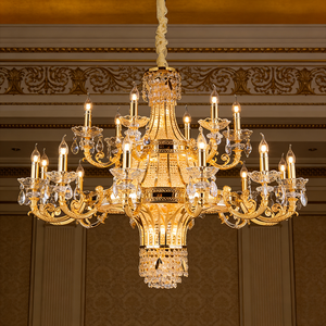 Lampadario di Cristallo Illuminazione in Ottone Lampadario a Doppia Altezza Lampadari e Lampade di Lusso - Product Image 6