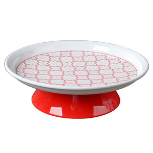 Plato de exhibición con patas altas y soporte, plato redondo de melamina para hotel, mariscos, platos fríos, uso comercial en restaurantes. - Product Image 5