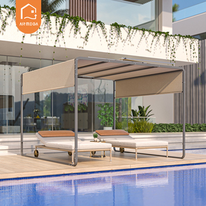 Nhỏ hiện đại hoạt động hướng dẫn sử dụng 5 'x 8' khung nhôm gazebo với thời tiết kháng Polyester bóng râm mái hiên - Product Image 1