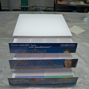 <span class=keywords><strong>3</strong></span> ngăn kéo nhựa kính áp tròng trường hợp Opal Acrylic hiển thị trường hợp cho kính áp tròng với silkprinting Logo - Product Image 1