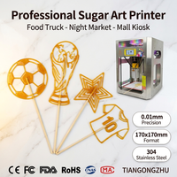 Impresora Comercial Automática de Arte en Azúcar 3D, Acero 304, 170x170mm, RGB, para Food Trucks y Mercados Nocturnos, Certificación CE, FDA, FCC