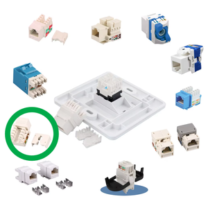 Nhiều loại Cat6 CAT5E không được che chở UTP RJ45 8P8C Ethernet đấm xuống loại trắng mô-đun kết nối <span class=keywords><strong>Keystone</strong></span> <span class=keywords><strong>jack</strong></span> cho khuôn mặt tấm - Product Image 1