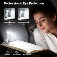 Lampe de lecture LED d'intérieur moderne à clipser sur bureau, pliable, rechargeable par USB, blanche, haute luminosité, veilleuse pour livre