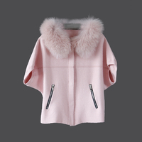 Vente en gros de garder au chaud pull en laine mélangée de luxe respirant col rond pull court en tricot vraiment doux avec col en fourrure