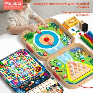 <span class=keywords><strong>Juego</strong></span> <span class=keywords><strong>de</strong></span> Mesa <span class=keywords><strong>de</strong></span> Madera Personalizable Multifuncional Flying Chess, Juguete Educativo para Niños, Todo en Uno, Cinco en Uno, <span class=keywords><strong>Juego</strong></span> Gomoku, Regalo <span class=keywords><strong>de</strong></span> Cumpleaños - Product Image 2