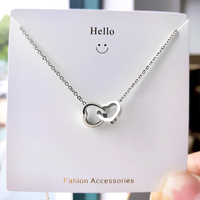 Collier pendentif en forme de cœur creux en acier inoxydable plaqué or rose 18 carats pour femmes, vente en gros de bijoux de mode