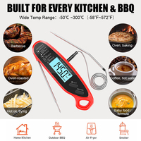 Thermomètre de cuisine numérique à double sonde de précision pour la cuisson de la dinde, du bœuf, du poulet, du barbecue, du fumoir et du four