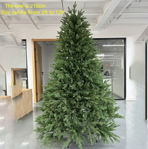Venta al por mayor de fábrica: Árbol de Navidad artificial de PE y PVC de 7 y 8 pies, de alta densidad y cuerpo completo, con soporte metálico. Compra a granel, MOQ bajo. - Product Image 1