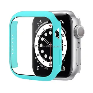 2 In 1 360 Degree Full Watch Glass Cover Watch Screen Protector Case For Apple Iwatch Series 7 6 SE