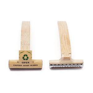 Maquinilla <span class=keywords><strong>de</strong></span> <span class=keywords><strong>Afeitar</strong></span> <span class=keywords><strong>de</strong></span> Bambú Ecológica con Logotipo Personalizado, Cuchilla Triple <span class=keywords><strong>de</strong></span> Acero Inoxidable, Maquinilla <span class=keywords><strong>de</strong></span> <span class=keywords><strong>Afeitar</strong></span> <span class=keywords><strong>de</strong></span> Seguridad Desechable para el Cuidado Facial Masculino, Uso <span class=keywords><strong>en</strong></span> Exteriores - Product Image 2