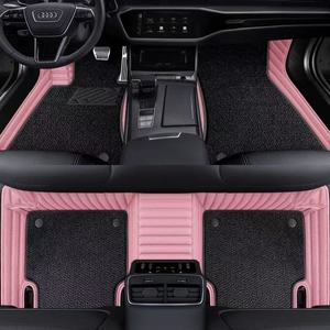 Ensemble de tapis de sol de voiture en cuir rayé écologique 3D de luxe pour VW moderne Design d'affaires haut de gamme Civic durable résistant à l'eau - Product Image 4