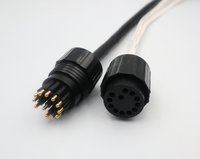 HYSF BH12M Connecteur Sous-Marin Mâle/Femelle 12 Broches DC pour Environnements Marins Profonds IP69 en Acier Inoxydable Plaqué Or Cuivre 550V 10A